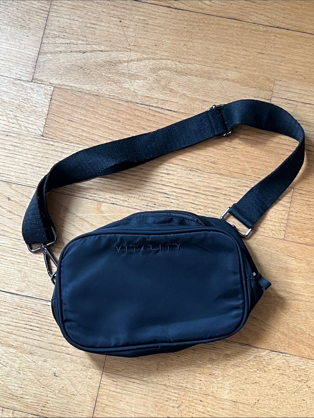 Vitality Black Bum Bag for Women